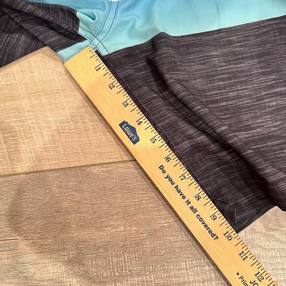 Goodfellow & Co Mens 32 Striped Blue & Black Swim Trunks With Drawstring Waist - Picture 3 of 6